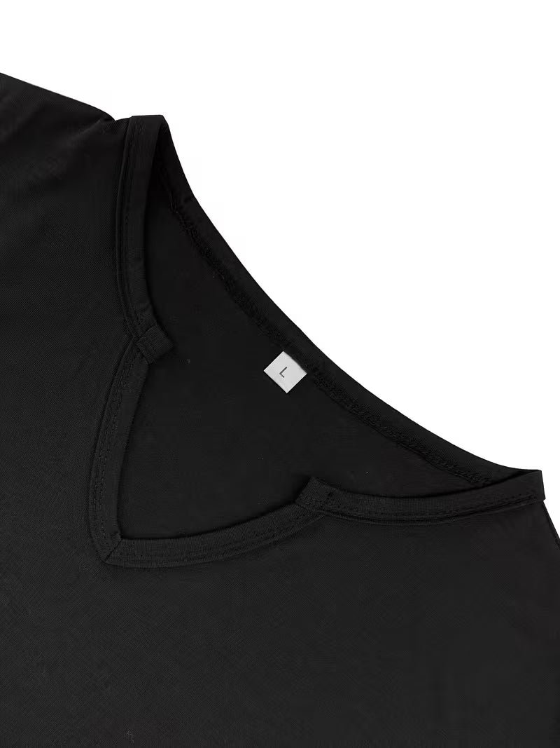 Women's "He's Golfing" V-Neck T-Shirt