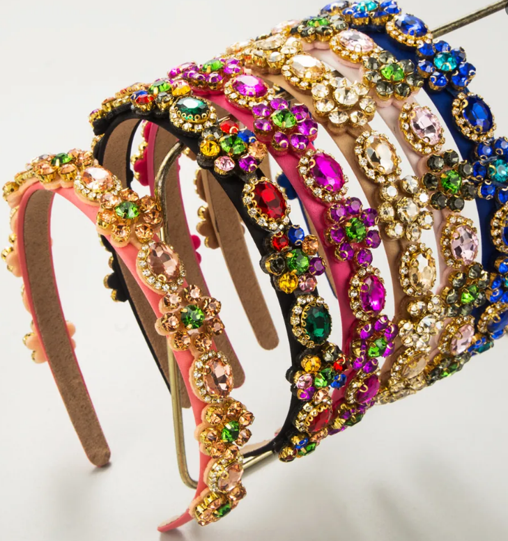 Baroque Floral Rhinestone Headband