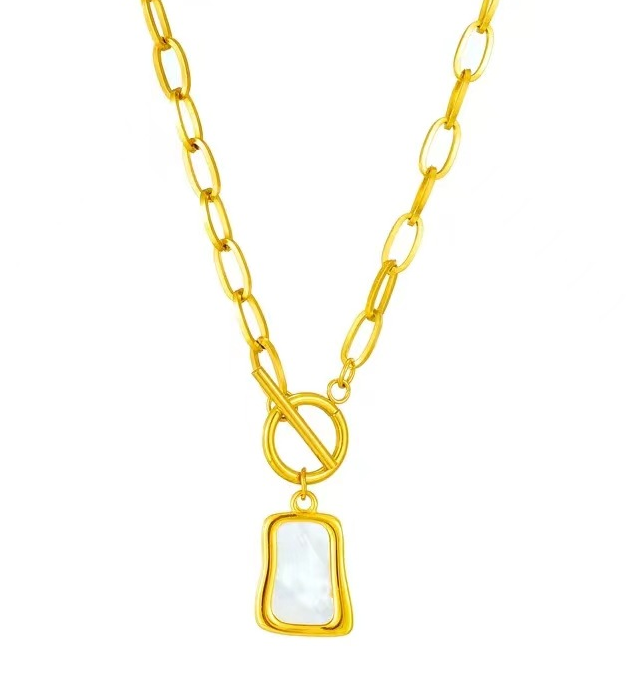 Mother of Pearl Gold Necklace