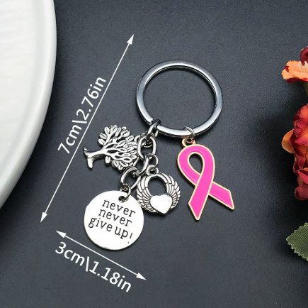 "Never Never Give Up" Keychain