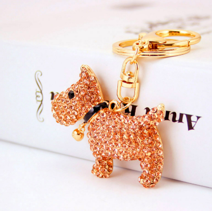 Schnauzer Diamond Keychains