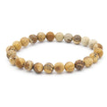 Picture stone 8MM Elastic Natural Stone Bracelet