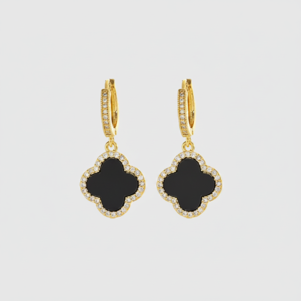 Flower Titanium Steel 18K Plated Earrings