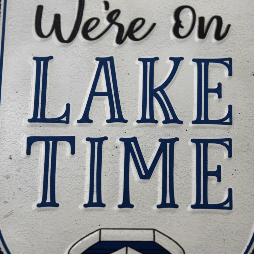 Lake Time Wall Sign