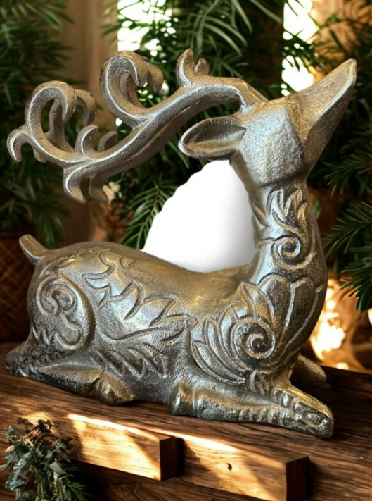 Gold Sitting Deer