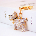 Schnauzer Diamond Keychain
