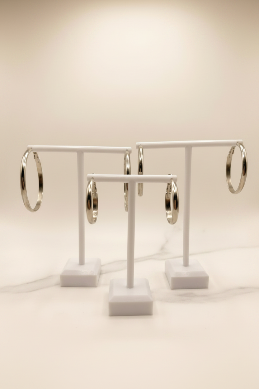 Simple Stainless Steel Hoop Earrings