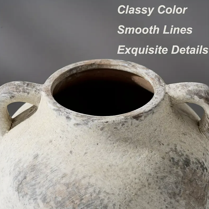 Clouded Ceramic Handled Vase