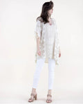 Vineyard Paisley Embroidered Tassel Tim Kaftan | Beige