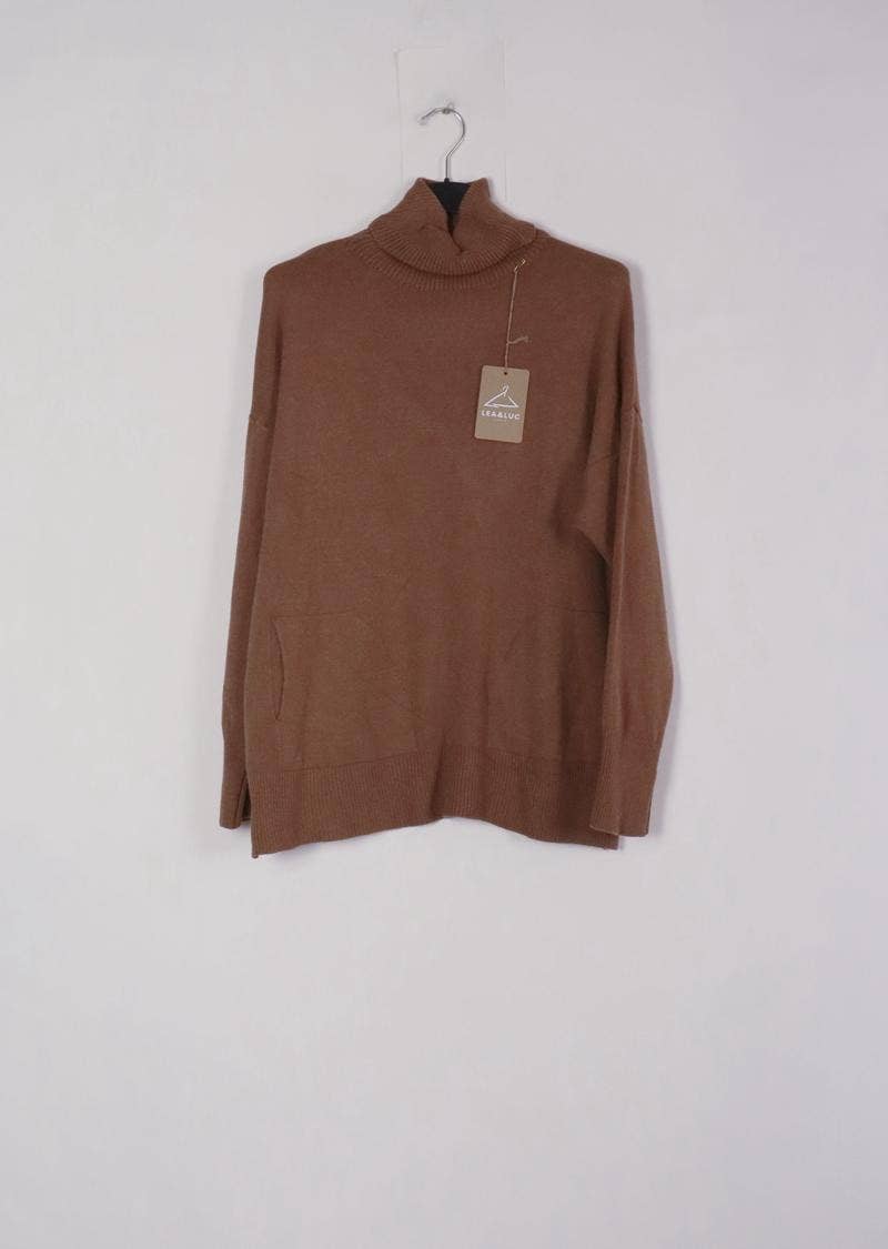 Turtleneck Sweater with Pockets