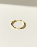 Gold Plated Stainless Steel Thin Ribbed Rings
