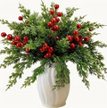 Pine & Red Berry Decorative Stems