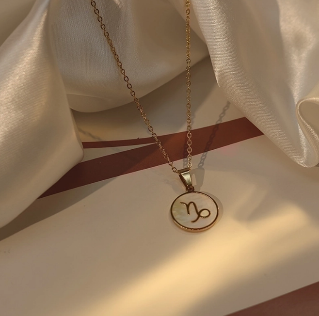 Constellation Shell Pendants Stainless Steel 18K Plated Gold