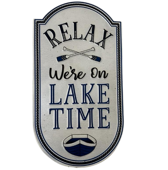 Lake Time Wall Sign