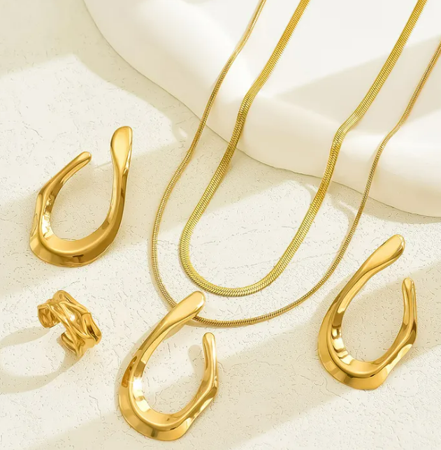 Geometric Gold 3PC Set