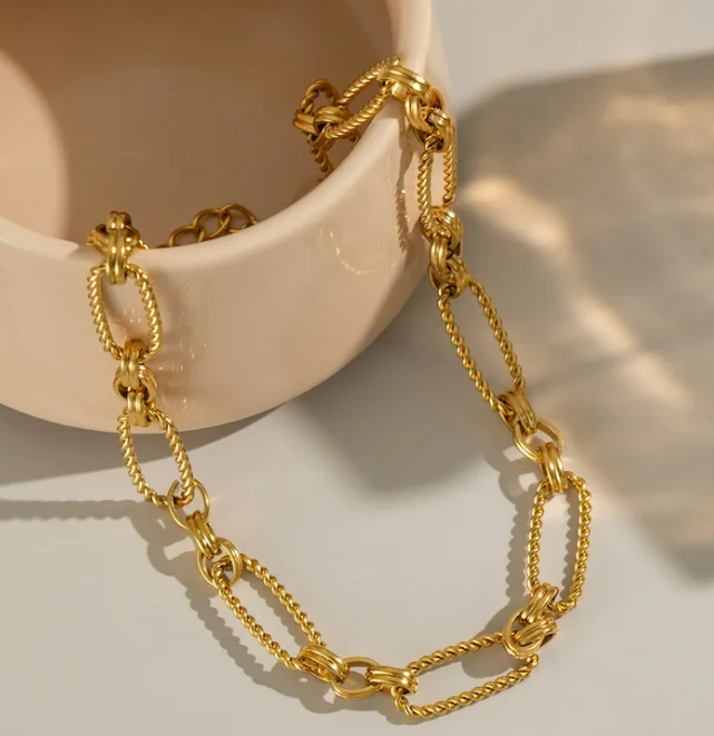 Streetwear Inspired Gold Chain Choker