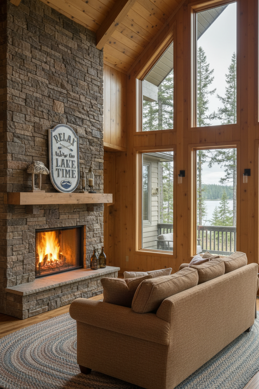 Lake Time Wall Sign