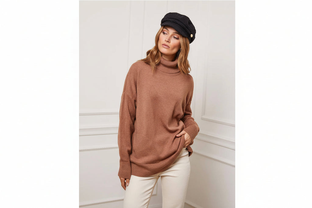 Turtleneck Sweater with Pockets