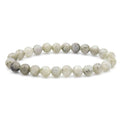 Grey flash 8MM Elastic Natural Stone Bracelet