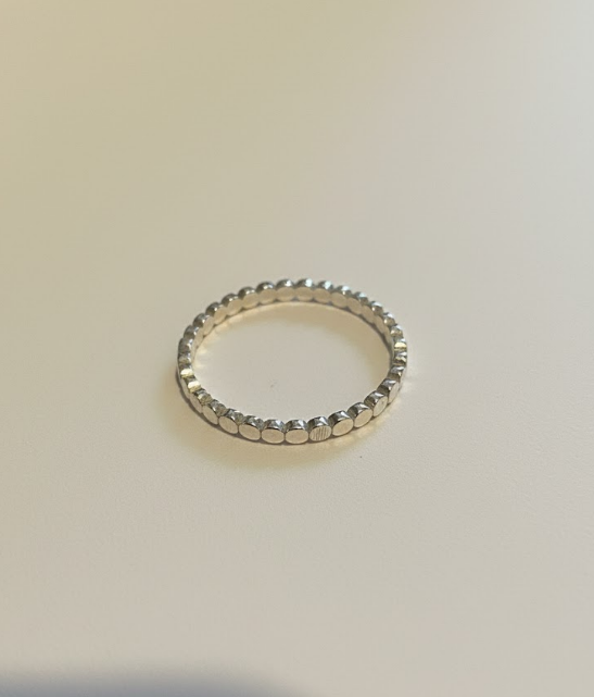 Gold Plated Stainless Steel Thin Ribbed Rings