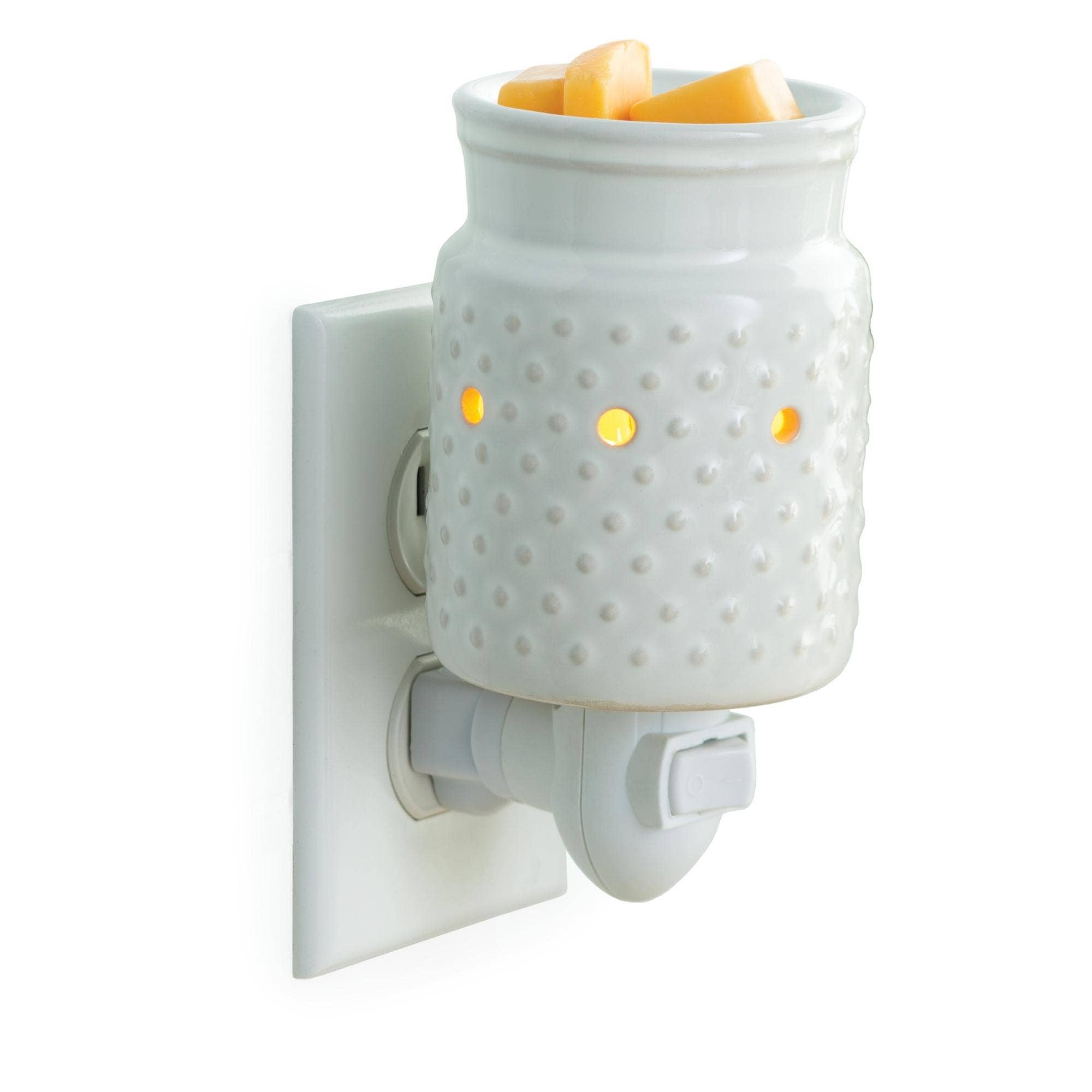 White Hobnail | Pluggable Fragrance Warmer
