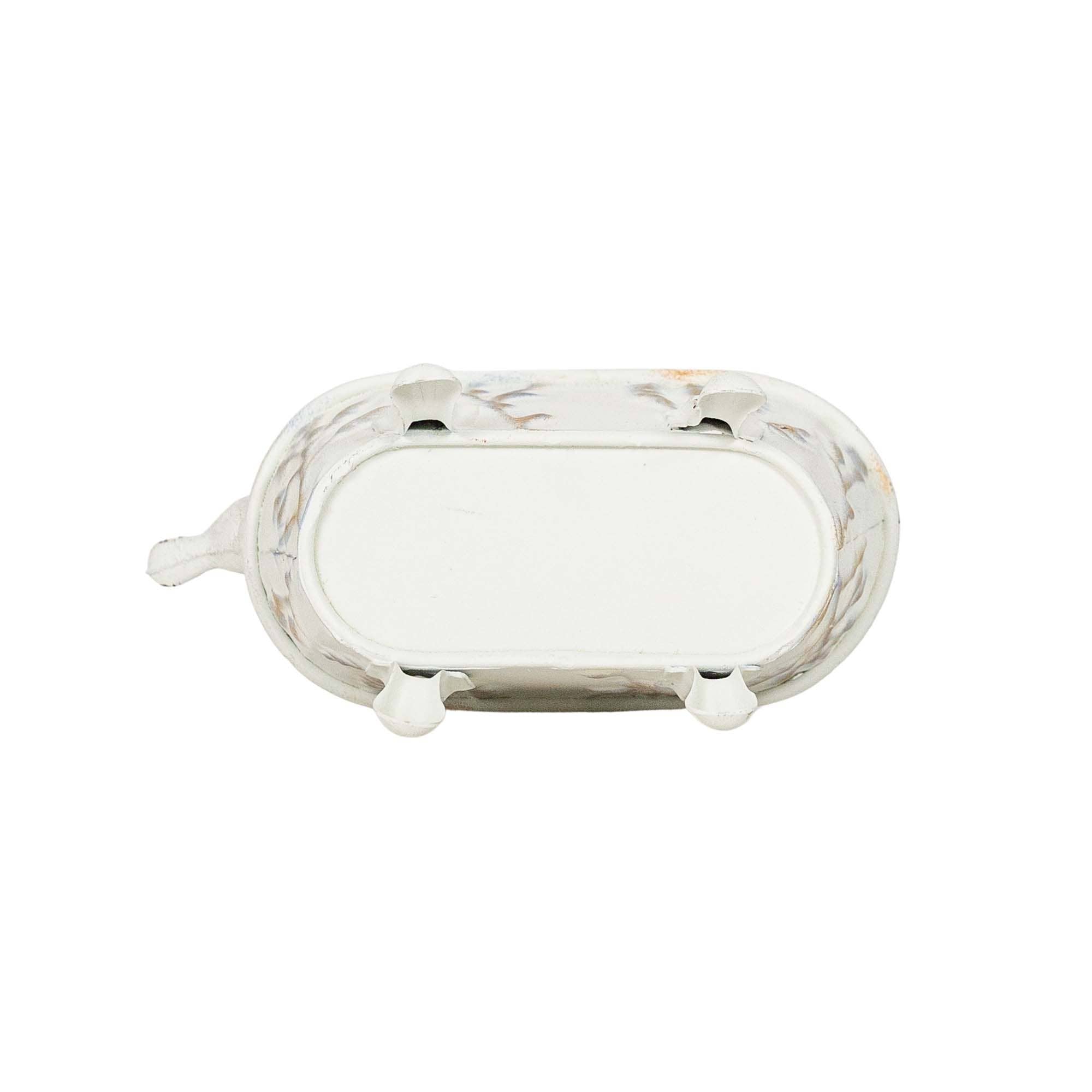 Foreside Home & Garden - Lyra Vintage Clawfoot Bathtub Mini Planter White Soap Dish Regular
