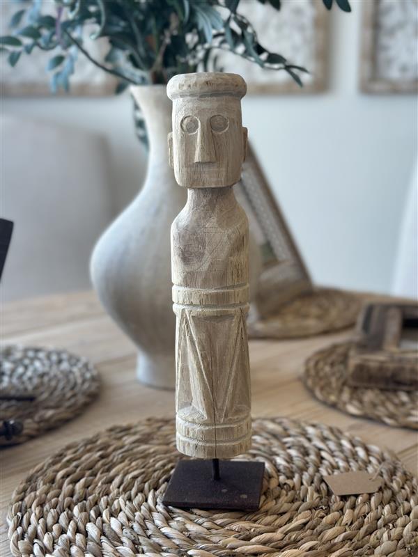 Wood Man on Metal Stands