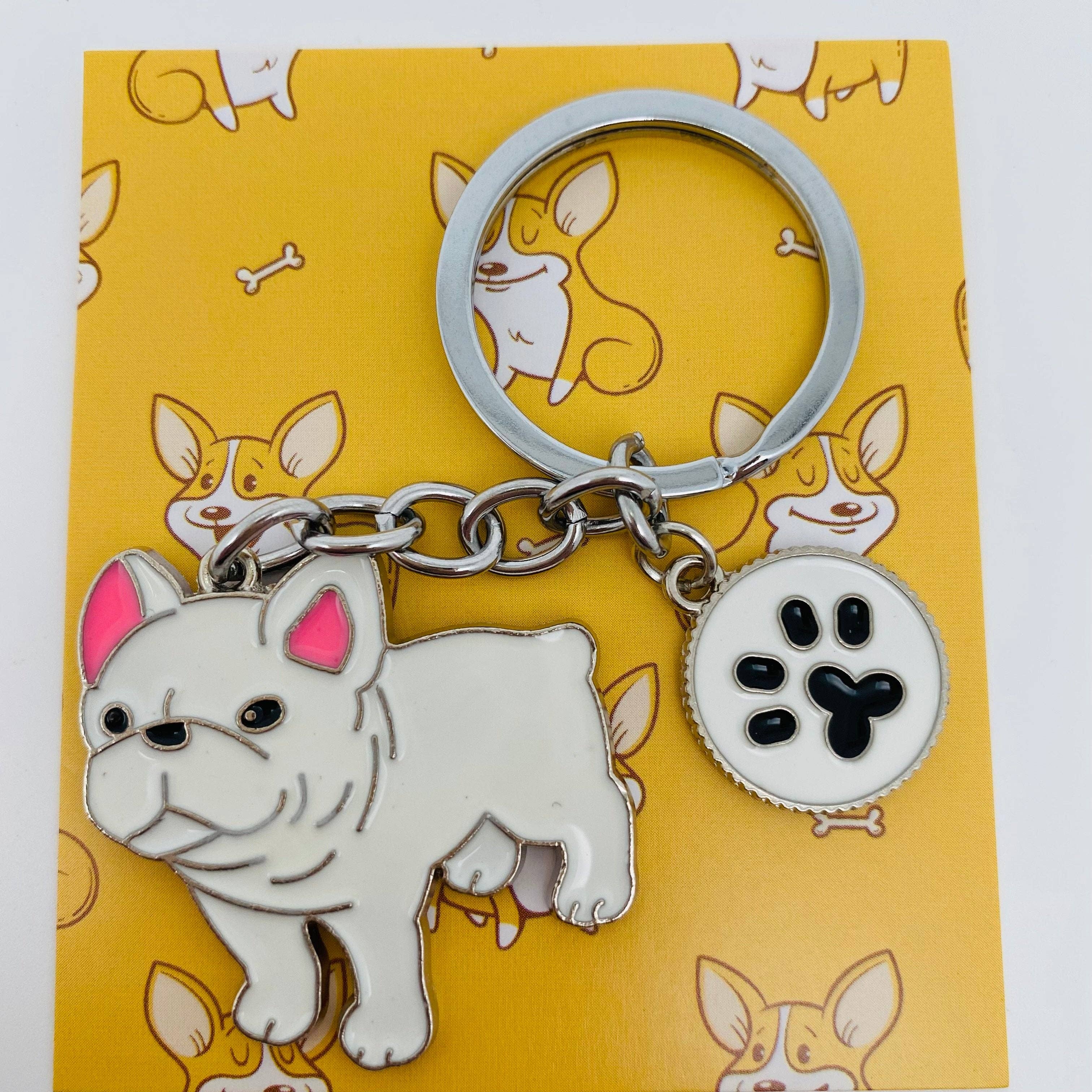 White Frenchy Keychain