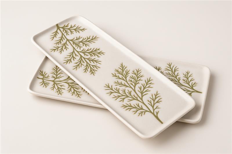 Evergreen Branch Tray | 14.75