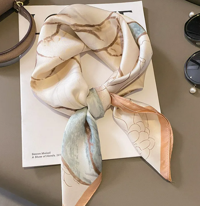 Satin Printed Silk Scarfs