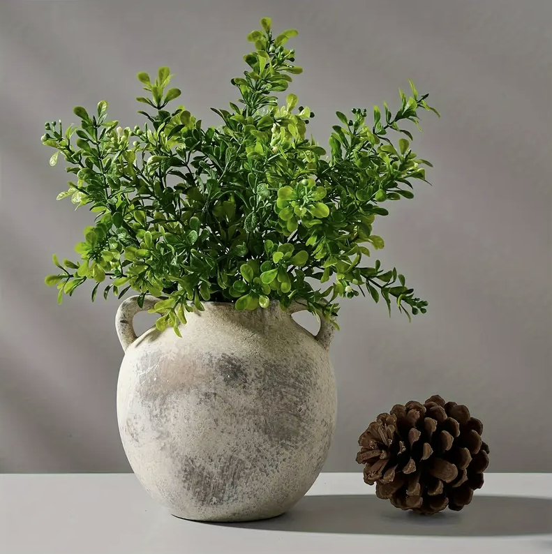 Clouded Ceramic Handled Vase
