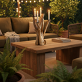 Handcrafted Teak Branch Candelabra