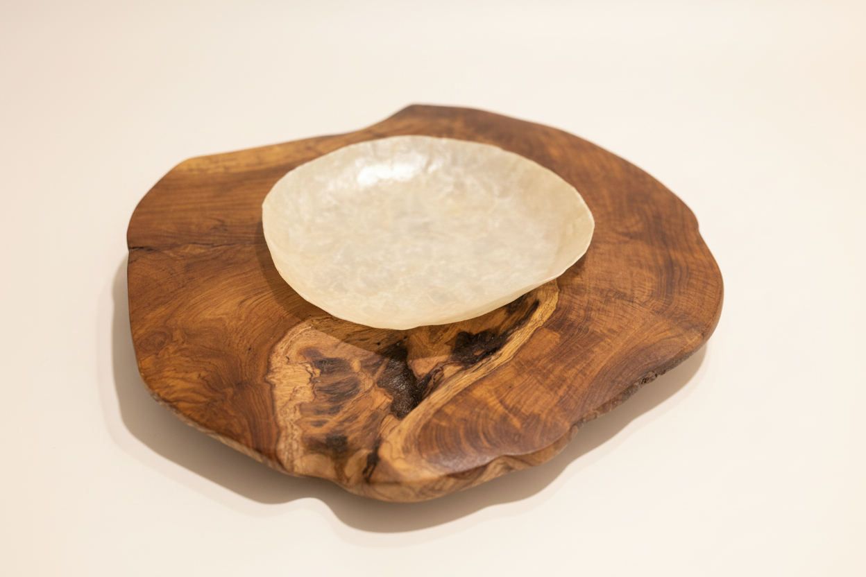 Organic Shell Encrusted Bowl