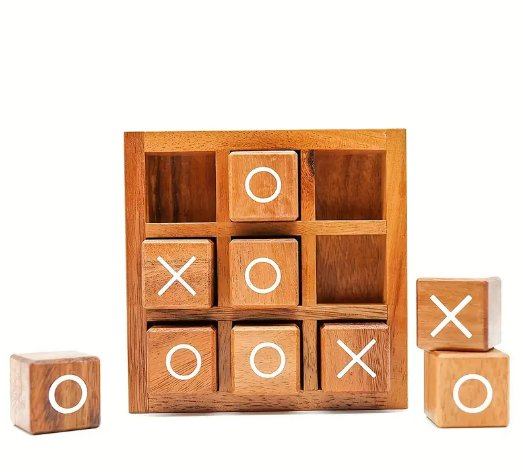Small Wooden Tic Tac Toe Board