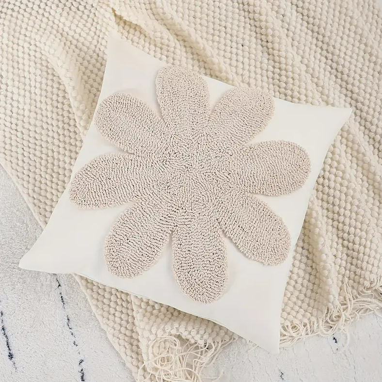 Flower Throw Pillow - 18"x18"