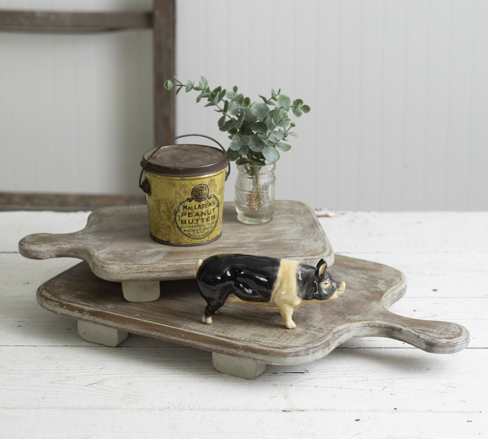 Set of Two Wood Cutting Board Risers