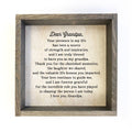 Letter to Grandpa Decorative Framed Canvas Sign | 6x6"