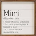 Mimi Definition Decorative Wall Sign | 4 x 4 x 1