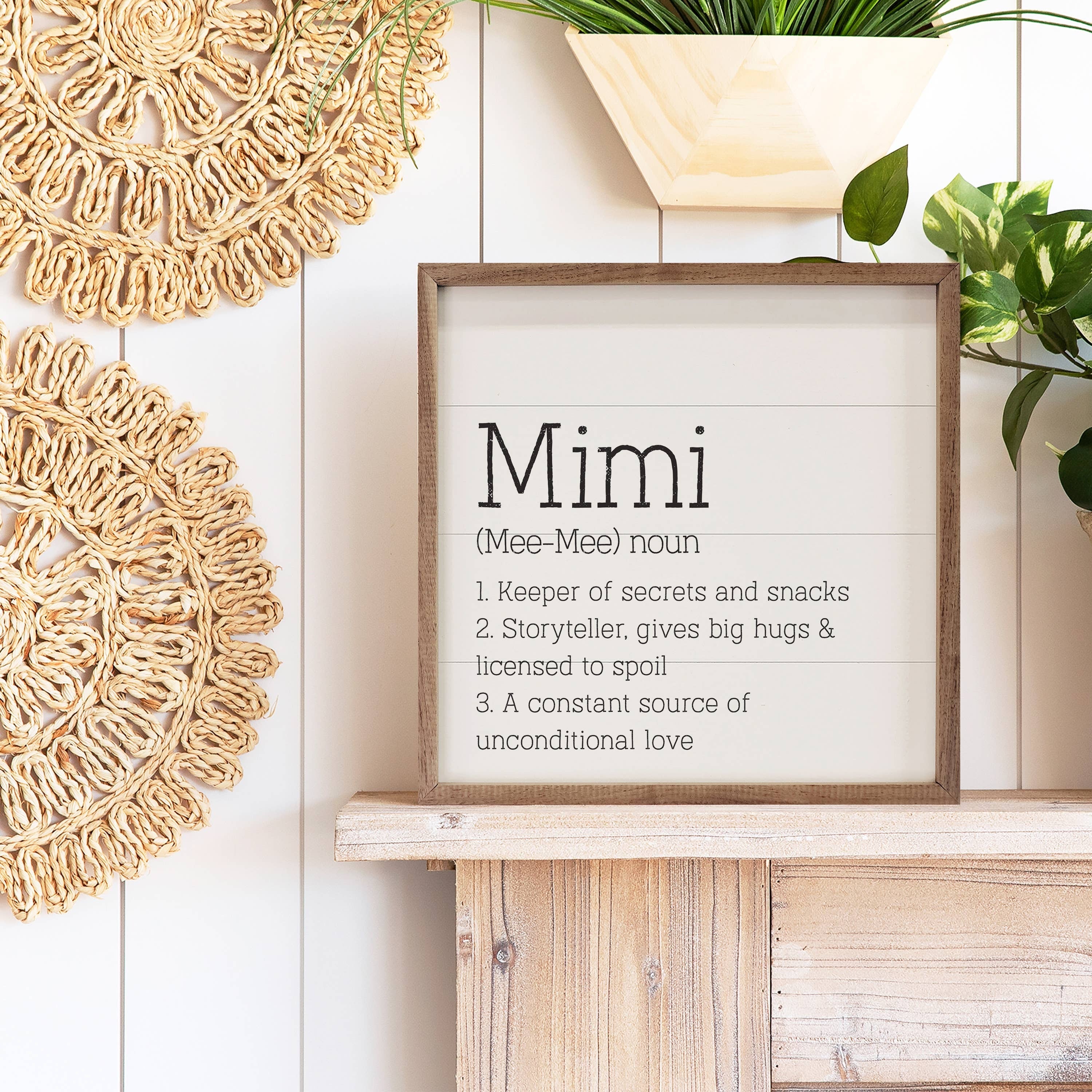 Mimi Definition Decorative Wall Sign | 4 x 4 x 1