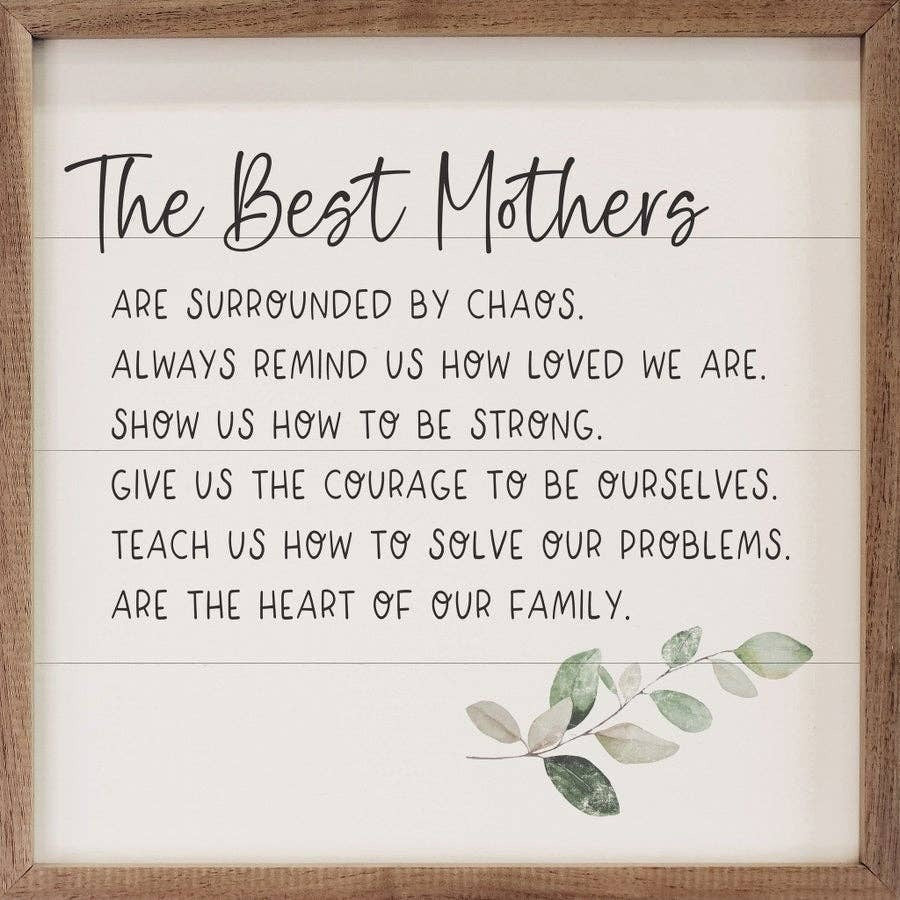 The Best Mothers Decorative Wall Sign | 4 x 4 x 1