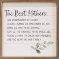 The Best Mothers Decorative Wall Sign | 4 x 4 x 1