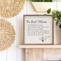 The Best Mothers Decorative Wall Sign | 4 x 4 x 1