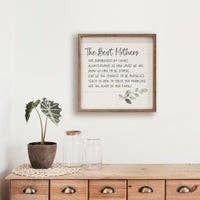 The Best Mothers Decorative Wall Sign | 4 x 4 x 1