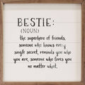 Bestie Definition Decorative Wall Sign | 4 x 4 x 1