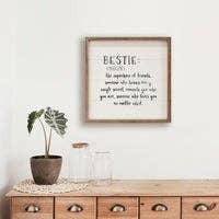 Bestie Definition Decorative Wall Sign | 4 x 4 x 1
