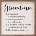 Grandma Definition Decorative Wall Sign | 4 x 4 x 1