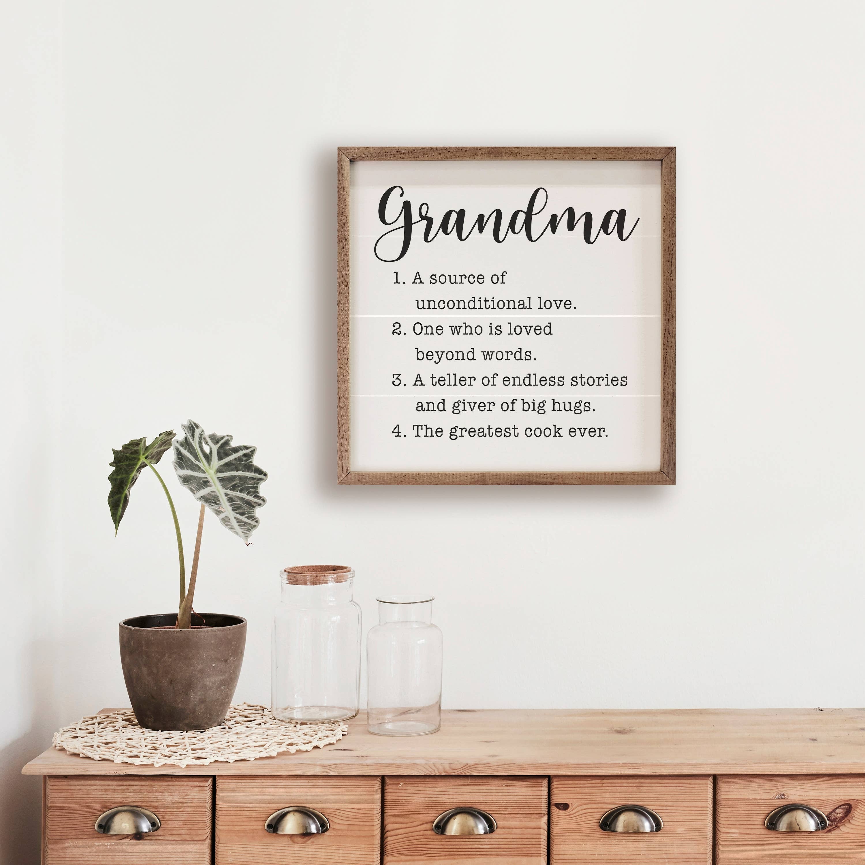 Grandma Definition Decorative Wall Sign | 4 x 4 x 1