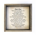 Letter to Dad Decorative Canvas Framed Sign | 6x6"