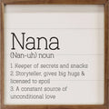 Nana Definition Decorative Wall Sign | 4 x 4 x 1