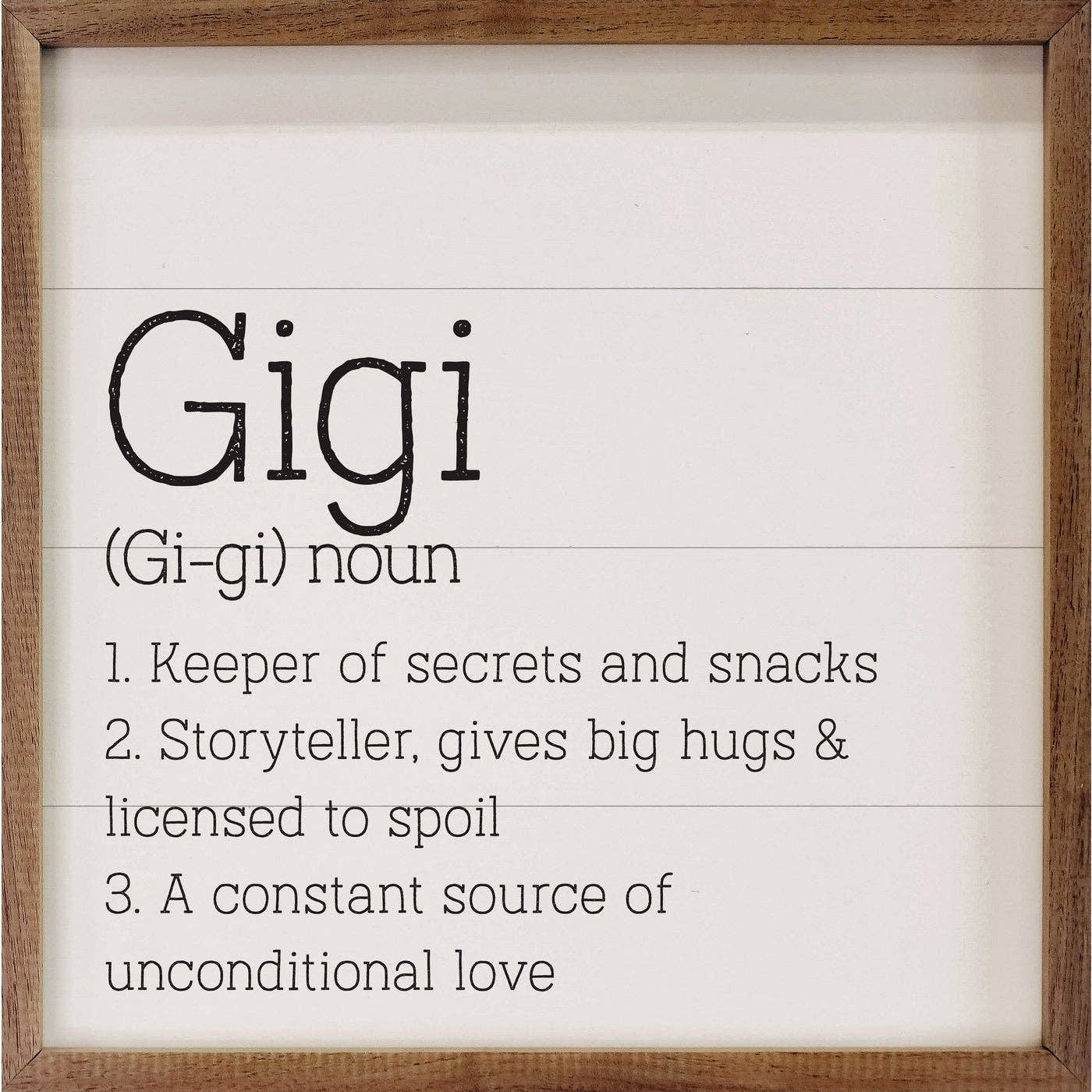 Gigi Definition Decorative Wall Sign | 4 x 4 x 1